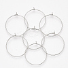 304 Stainless Steel Hoop Earring Findings STAS-T047-17-1