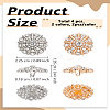 4Pcs 2 Colors 1-Hole Alloy Rhinestone Shank Buttons BUTT-LP0001-68-2