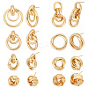 8 Pairs 8 Style Iron & Alloy & 316 Surgical Stainless Steel Stud Earrings EJEW-AN0003-79-1