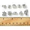 60Pcs 10 Style Tibetan Style Alloy European Beads TIBEB-FS0001-03-6
