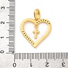 Brass Micro Pave Cubic Zirconia Pendants KK-U033-10G-01-3