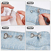 12Pcs 3 Colors Heart Shape Alloy Adjustable Jean Button Pins FIND-DR0001-88-3