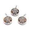 Natural Tiger Eye Pendants G-L512-J05-1