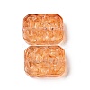 Transparent Spray Painted Glass Beads GLAA-I050-08E-2