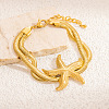 304 Stainless Steel Multi-layer Bracelets LS-BJEW-M135-02A-G-1
