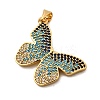 Brass Micro Pave Cubic Zirconia Pendants KK-I360-023G-1-3