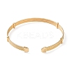 Brass Open Cuff Bangles BJEW-A144-01B-3