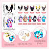 22Pcs 11 Styles Alloy Enamel Pandants FIND-TA0004-95-4