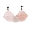 Natural Rose Quartz Pendants G-B041-01P-07-3