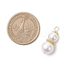 White Round Shell Pearl Pendants PALLOY-JF04378-2