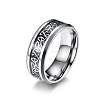 Stainless Steel Triquetra/Trinity Knot Finger Rings for Men Women PW-WG54165-04-1