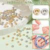 2 Colors Brass Flat Round Spacer Beads KK-BC0014-21A-4