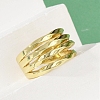 Brass Adjustable Open Cuff Rings for Women RJEW-C129-02G-3