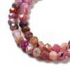 Natural Red Corundum/Ruby and Sapphire Beads Strands LS-G-I341-10A-4