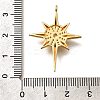 Brass Micro Pave Cubic Zirconia Pendants KK-U055-15G-3