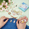 20Pcs 10 Style Alloy Enamel Cat Charm Locking Stitch Markers HJEW-SC0001-29-3