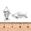 304 Stainless Steel Fishbone Pendants STAS-T069-07P-3
