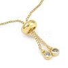Virgin Mary Theme Brass Micro Pave Cubic Zirconia Slider Bracelets for Women BJEW-U013-02G-05-3