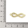 Rack Plating Brass Micro Pave Clear Cubic Zirconia Infinity Connector Charms KK-C052-42B-G-3