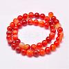 Natural Striped Agate/Banded Agate Bead Strands G-G962-6mm-14-2