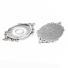 Tibetan Style Alloy Pendant Cabochon Settings X-TIBEP-R304-016AS-LF-2