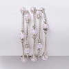 Fashion Glass Beads Wrap Bracelets BJEW-JB04989-3
