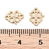 Brass Laser Cut Clover Connector Charms KK-U028-07G-3