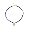 Natural Lapis Lazuli Beaded Necklaces NJEW-JN04226-02-1