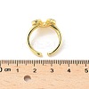 Brass Micro Pave Cubic Zirconia Open Cuff Rings RJEW-V009-11G-5