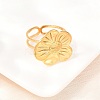 304 Stainless Steel Open Cuff Ring X-PW-WG89244-02-5
