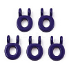 Rack Plating Spray Painted Alloy 2-Loop Link Pendants PALLOY-N176-01O-1