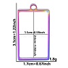 Stainless Steel Open Back Bezel Pendants PW-WGB5BE7-37-1
