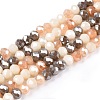 Electroplate Glass Beads Strands GLAA-T023-B16-04-1