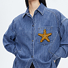 5Pcs 5 Styles Sea Animal Starfish Shell Conch Shape Computerized Embroidery Cloth Iron on/Sew on Patches PATC-FG0001-91-6