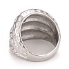 Non-Tarnish 304 Stainless Steel Textured Chunky Finger Ring for Men Women RJEW-B040-08P-3