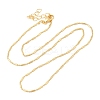 Rack Plating Brass Column Ball Chain Necklace for Women NJEW-F311-09G-1