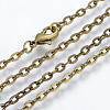 Iron Cable Chains Necklace Making X-MAK-R013-45cm-AB-1