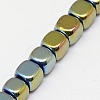 Electroplate Non-magnetic Synthetic Hematite Beads Strands G-J172-3x3mm-06-3