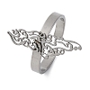 201 Stainless Steel Open Cuff Rings for Women RJEW-F172-01P-2