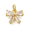 Rack Plating Brass Micro Pave Cubic Zirconia Charms KK-I716-22G-01-1