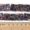 Dyed Natural Imperial Jasper with Resin Beads Strands G-G083-C02-01-4