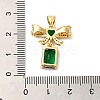 Rack Plating Brass Micro Pave Cubic Zirconia Pendants KK-P241-19G-03-3