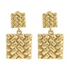 Ion Plating(IP) 304 Stainless Steel Stud Earrings for Women EJEW-N054-12G-1