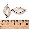 Natural Quartz Crystal Faceted Connector Charms G-K347-03G-14-3