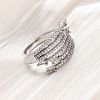 Brass Micro Pave Clear Cubic Zirconia Finger Rings LS-RJEW-S398-01P-2