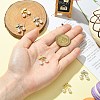 6Pcs 2 Colors Brass Micro Pave Clear Cubic Zirconia Pendants KK-CJ0003-19-4