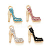 Alloy Rhinestone Pendants PALLOY-T092-25G-1