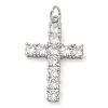 Rack Plating Brass Micro Pave Cubic Zirconia Pendants KK-K392-17A-P-1