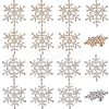 10Pcs 2 Colors Crystal Rhinestone Christmas Snowflake Brooch Pin JEWB-GF0001-29-1