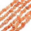 Natural Red Aventurine Chip Bead Strands G-M205-10A-1